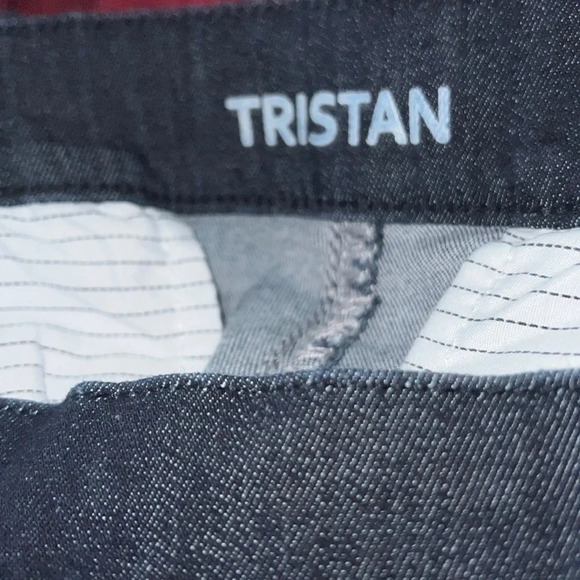 Tristan dark  blue wash capris shorts with losse hem Sz L - Picture 5 of 13